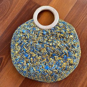 Blue and Yellow Circle Bag